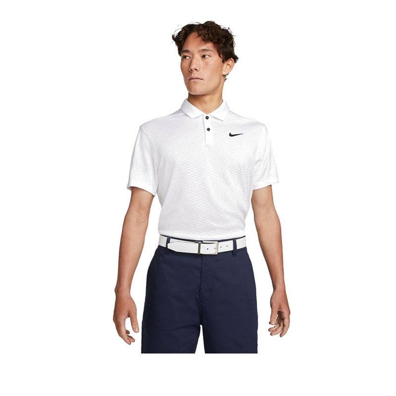NIKE GOLF AS DF VAPOR TXTR MEN'S POLO- WHITE BLACK