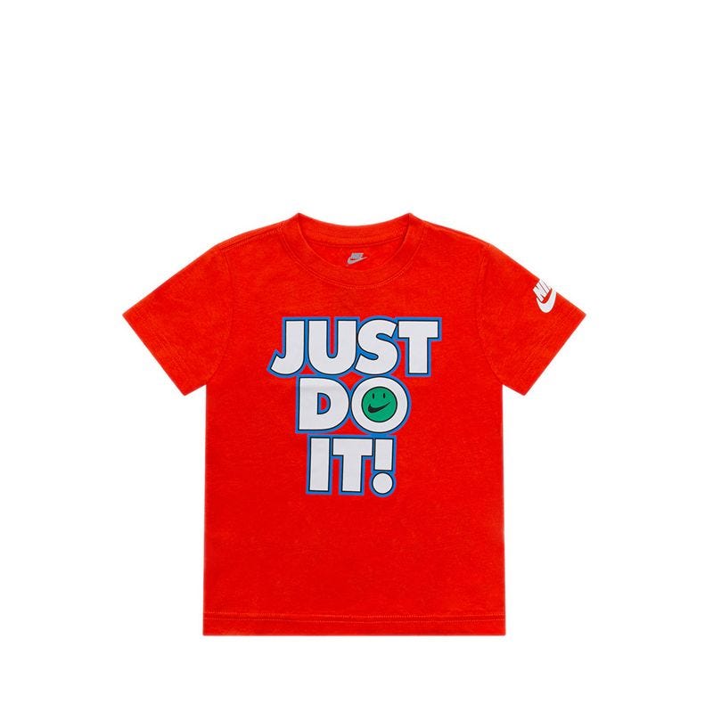 Nike Young Athlete Smiley Boy's T-Shirt - RED