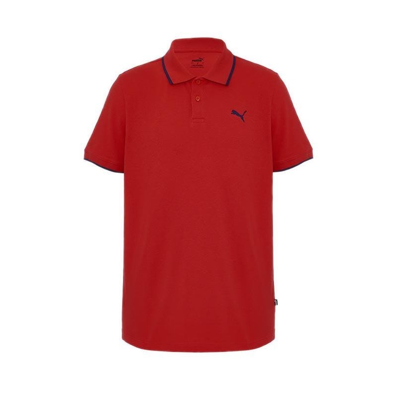 Puma Collar Tipping Mens Polo - For All Time Red