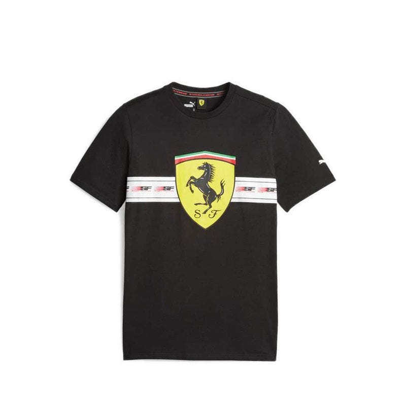 Puma Men's Ferrari Race Heritage Big Shield Motorsport Tee - Black
