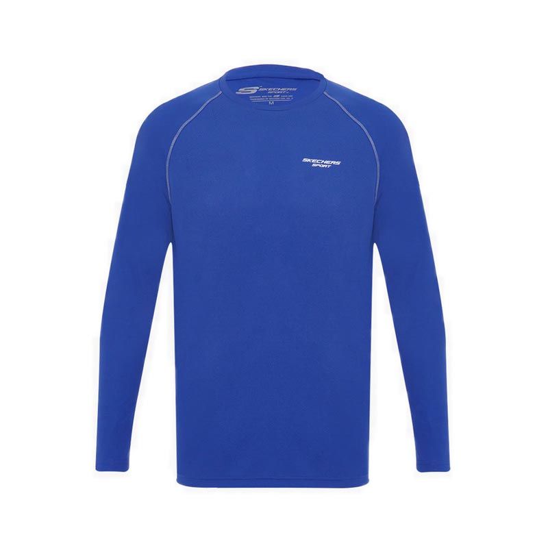 Skechers Men's Running LS T Shirt - Blue