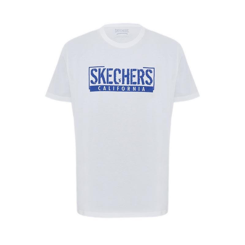 SKECHERS MEN T-SHIRT - WHITE