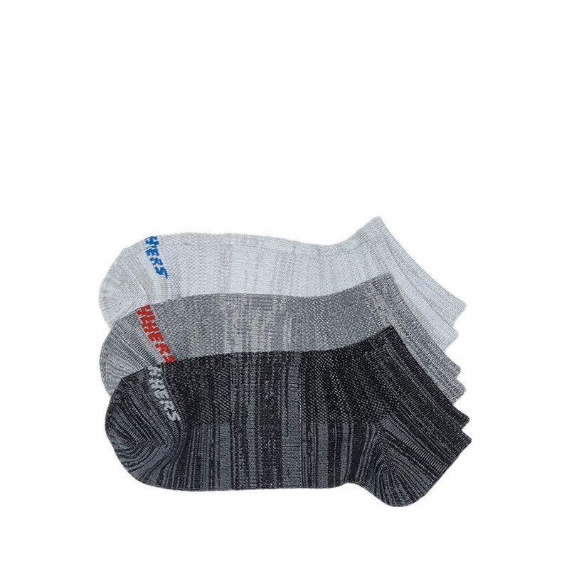 3PK NON TERRY SUPERSOFT LOW CUT BOYS - GREY MIX