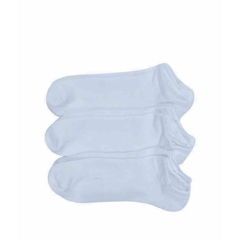 SKECHERS MEN 3PK NON TERRY SUPER NO SHOW SOCKS - WHITE