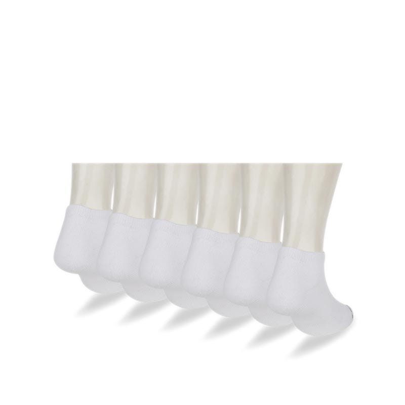 Skechers 6 Pack Low Cut Adult's Unisex Socks - White